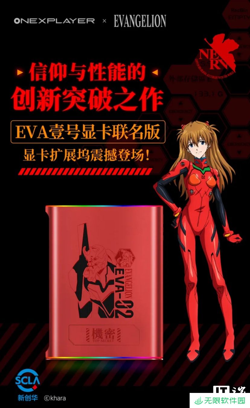 壹号显卡扩展坞 EVA 联名版发布：二号机与明日香元素，6999 元