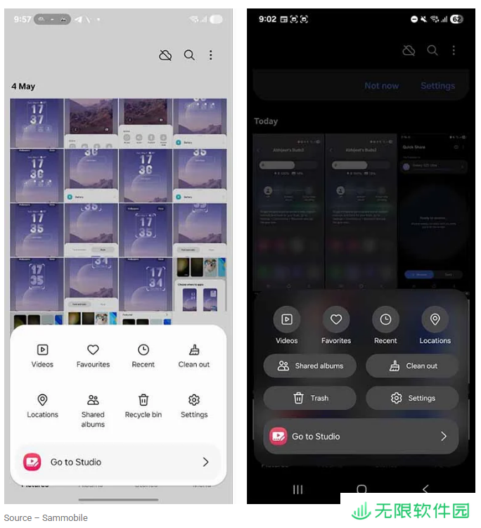 初探三星 One UI 8 界面：模糊 + 磨砂效果，提升 UI 深度感
